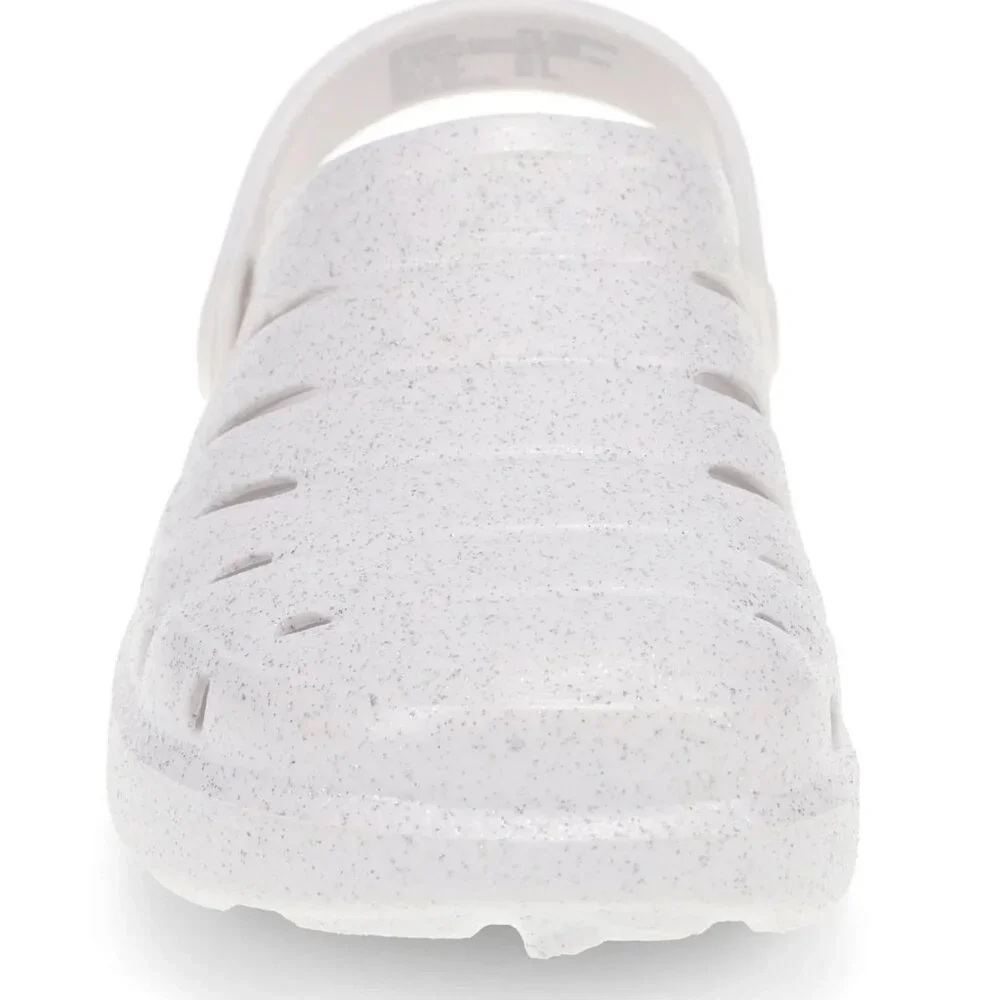 Rugged Shark TODDLER GIRLS Clogs SIZE 10 White Sparkle Waterproof NEW